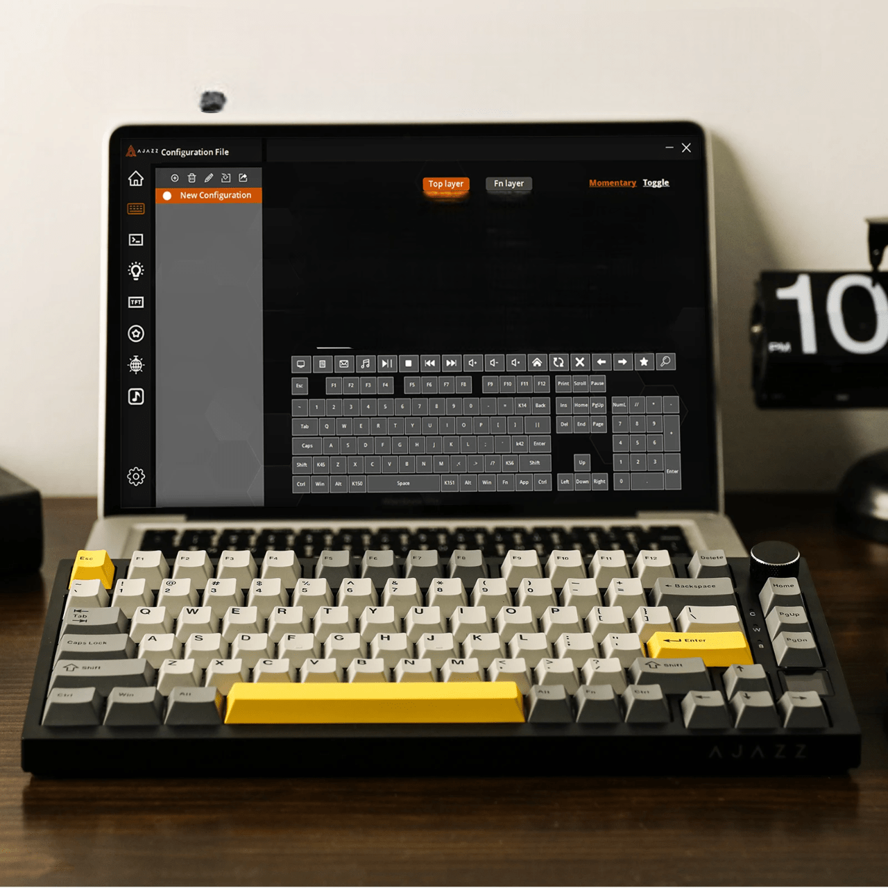 Clavier Mécanique - WirelessMechanicalKeyboard™ - Gris Foncé - Univers - jeux
