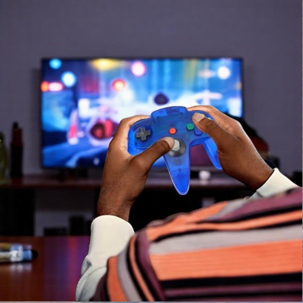 Manette N64 - RetroPad64Duo™ - Bleu - Univers - jeux